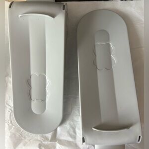 Shoe slot organizer Neutral Gray Plastic Tray Pair - Light Gray package of 8